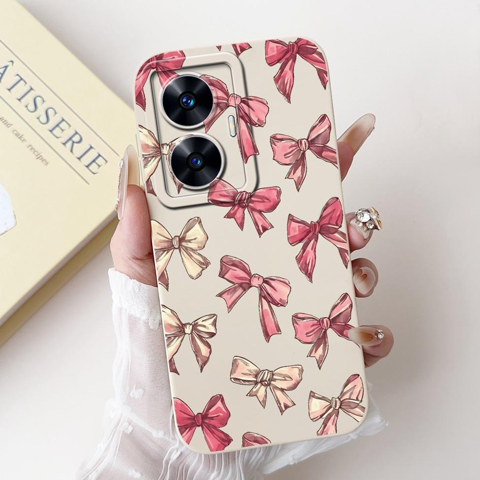 For Realme C55 Case RMX3710 Silicone Cute Cat Fashion Butterfly Flowers Love Painted Cover For Realme Narzo N55 Phone Case Funda