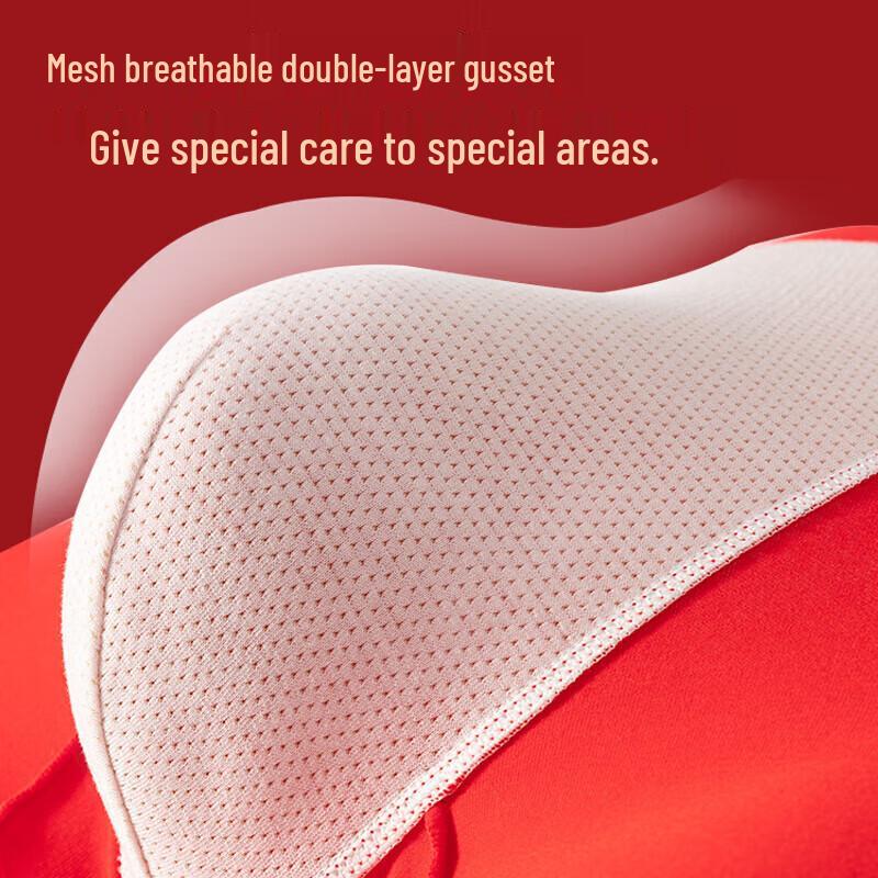 MIIOW Men's Modal Lucky Cloud Print Red Underwear (3-Pack)