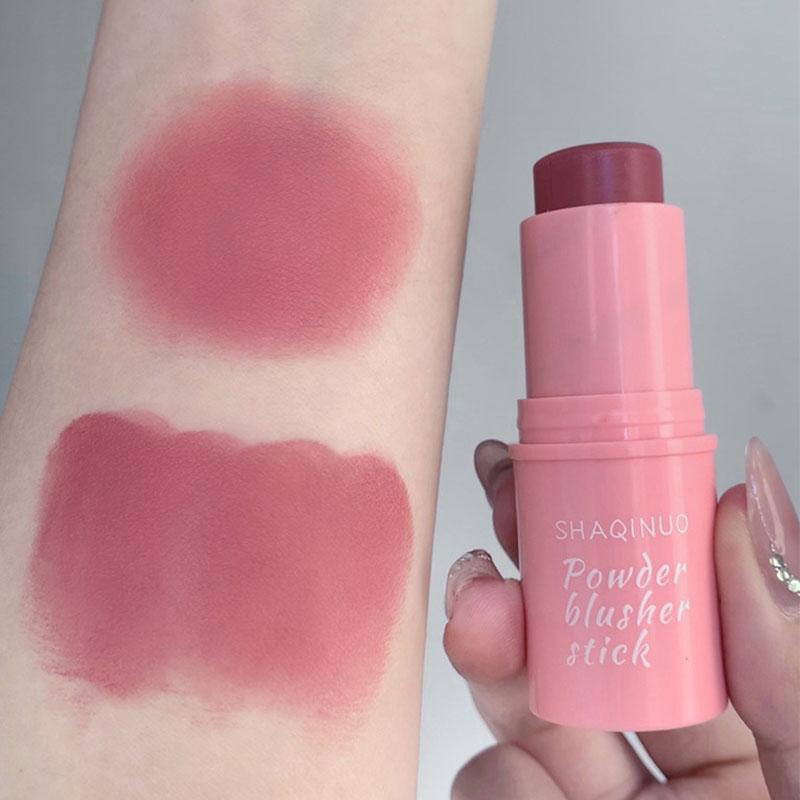 Natuurlijke Wang Blusher Stick Hydraterende Blusher Balsem Blush Waterdichte Sticks Perzik Voedend Contour Oogschaduw Rouge Blush Make-up