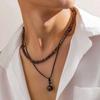 2 Piece Necklace Jewelry Set Handmade Tigereye Stone Coconut Shell Wood Beads Unisex Bohemian For Theme Event