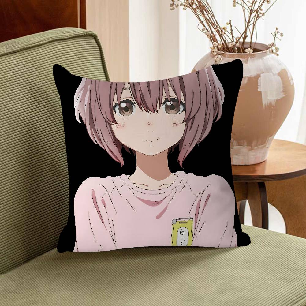 A S-Silent Voice Personalized Pillow Cover Kids Bedroom Wild Party Decor Pillowcase Kid Birthday Shower Gift