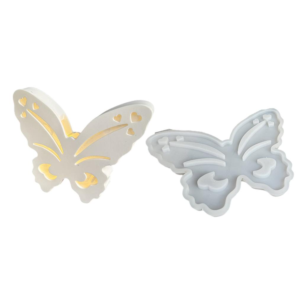 Robust silikonform Små fjärilsmönster Portabel för hantverksmaterial och dekorativa belysningsprojekt Prydnad