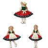 European Fairy Tale Girls Dirndl Costume For Oktoberfest And Stage Performances
