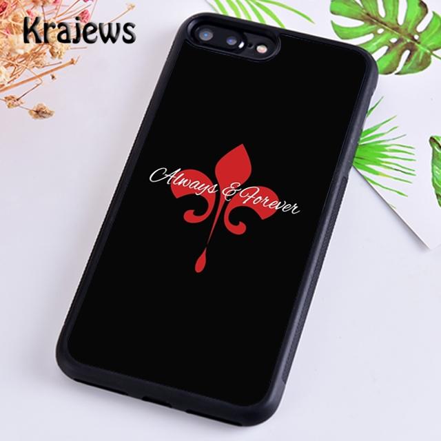 Krajews The Vampire Diaries Always And Forever Phone Case For iPhone 16 15 SE2020 14 6 7 8 Plus 11 12 13 Pro Max Coque Fundas