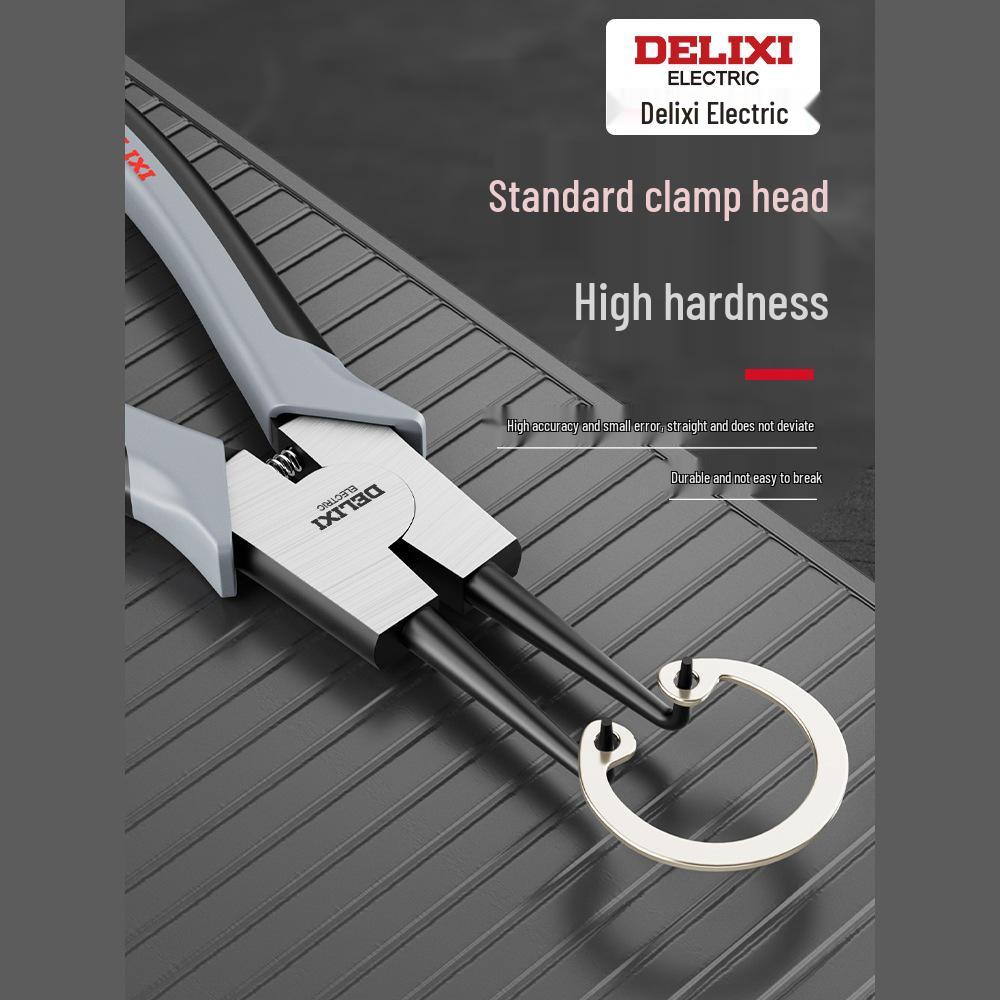 Delixi Industrial Snap Ring & Circlip Pliers Set for Internal/External Use