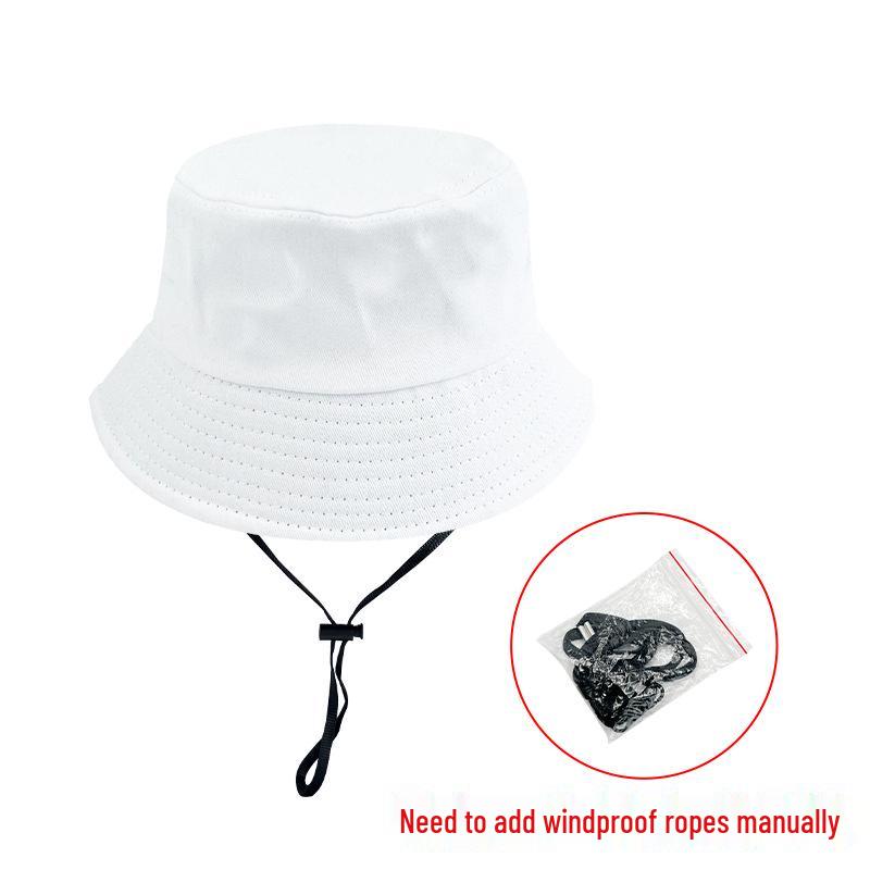 Children's Adjustable Solid Color Cotton Bucket Hat - European & American Style for Boys and Girls