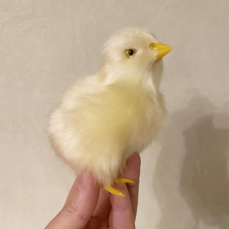 Mini Sne Model Lovely Doll Easter Plush Chick Kids Toy Lifelike Bird Simulation Furry Chicken Home Party Decorations