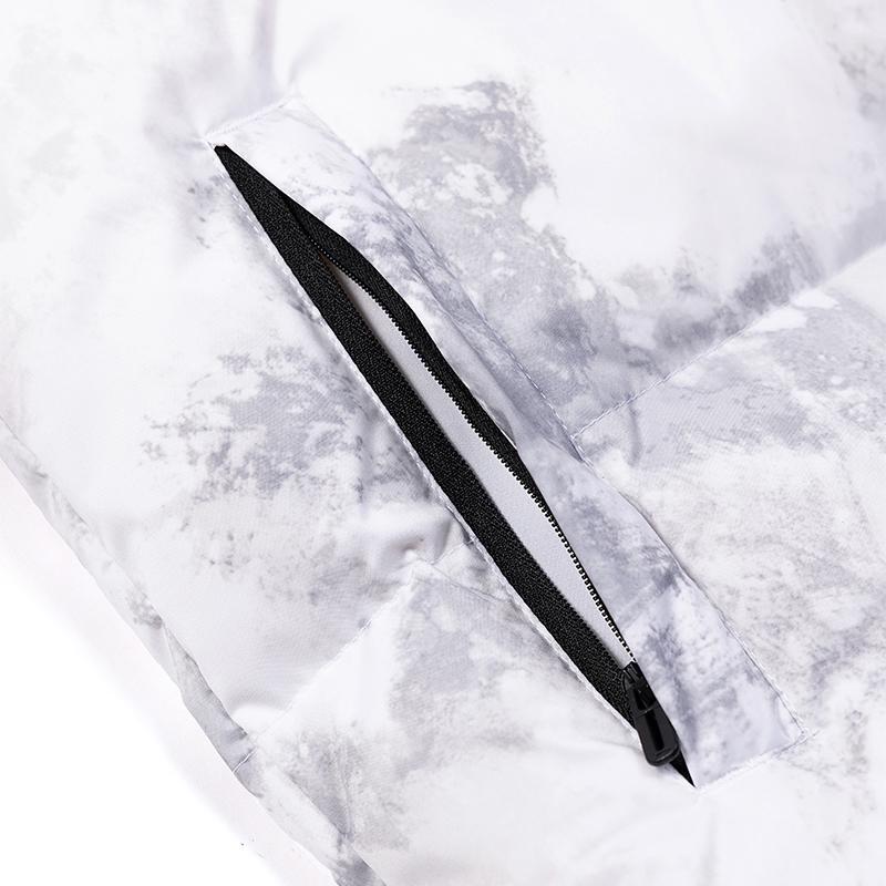 Li Ning Hot Pot Down Jacket Series Stand Collar Short Warm Down Coat Unisex Jackets Antarctic-Gray AYMU609-2