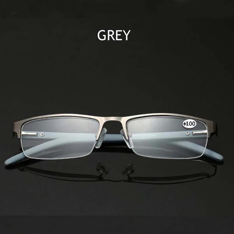 

Модные деловые очки для чтения из титанового сплава с оправой HD Vision Light Frame для пресбиопии, классические ретро-очки для мужчин и женщин 4.0 серый