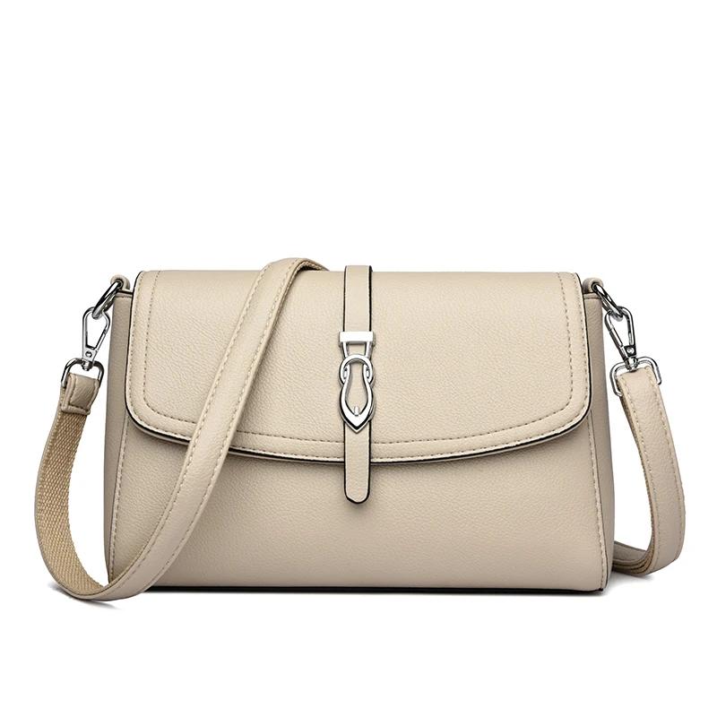 New Retro Soft PU Leather Women Shoulder Underarm Bags Casual Solid Color Small Top-Handle Handbags Ladies Fashi Shoulder Bags