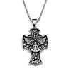Archangel St.Michael Protect Us Cross Pendant Necklace for Women Men Stainless Steel Silver Color Saint Michael Chain Jewelry