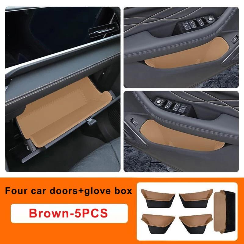 For Geely Monjaro Xingyue L -2025 Car Door Slot Organizer Box Leather Glove Box Storage Groove Pad Interior Accessories