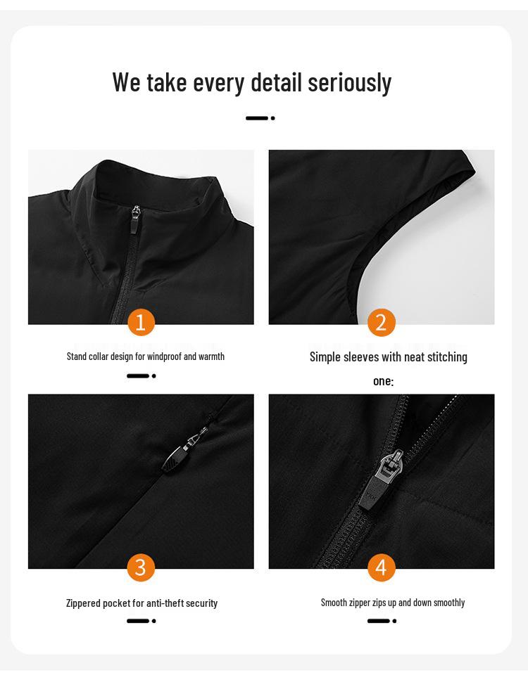 90% Goose Down Windproof Heat-Storing Vest