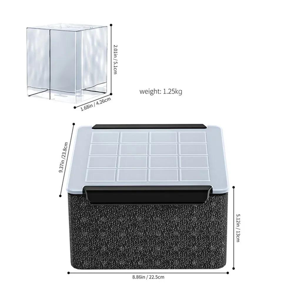 

16Pcs High Transparency Ice Cube Tray Silicone Mold No Bubbles Food Grade Ice Mold for Home Whisky Bar Kitchen Accessories Gift чорний