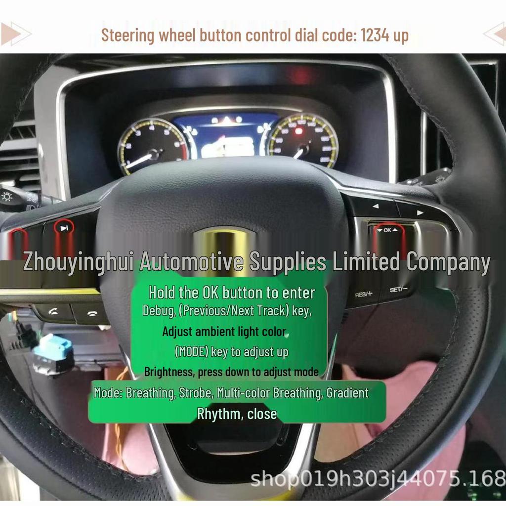 GAC Trumpchi GM8 64-Color Dynamic Ambient Light Console Panel