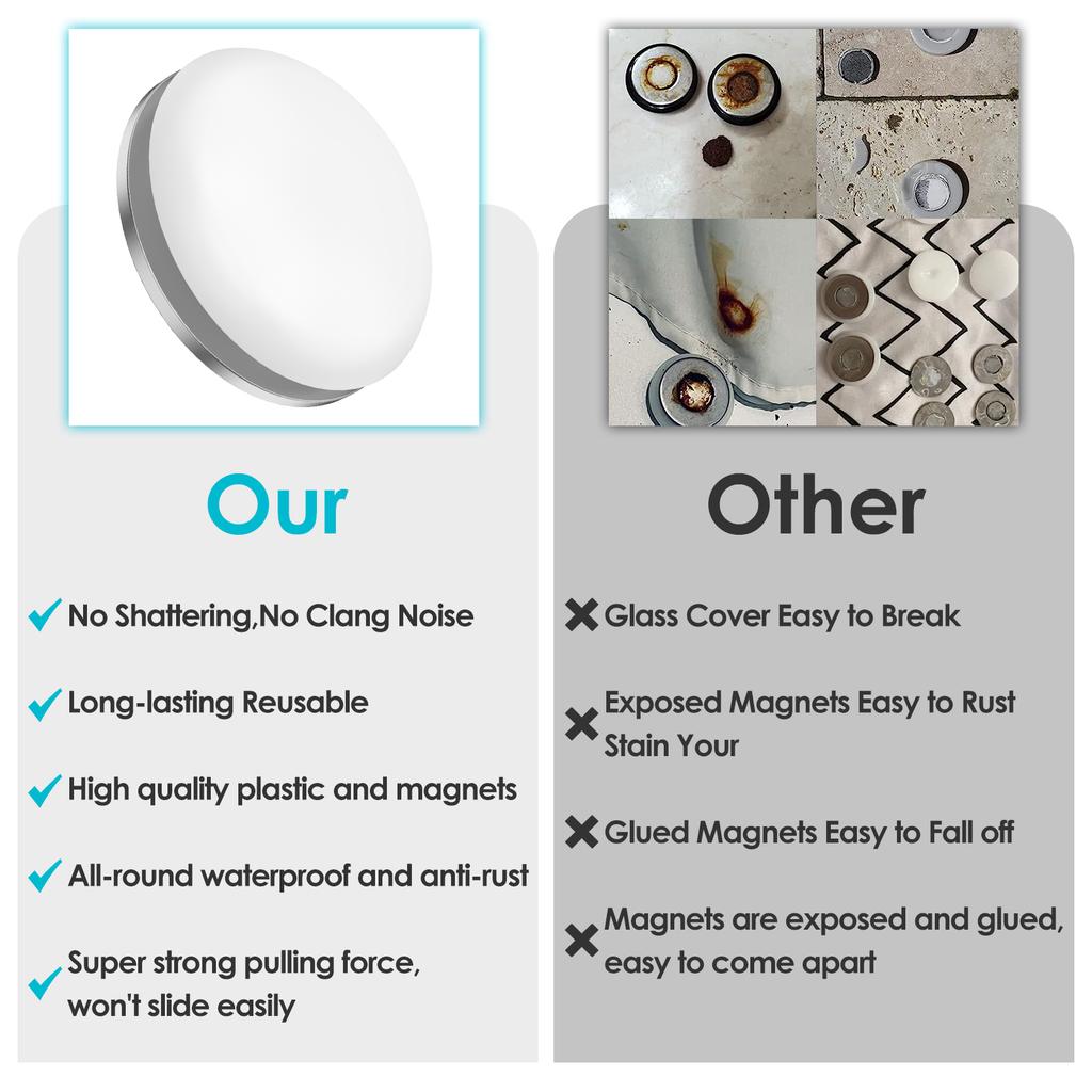 12 Pairs Magnetic Shower Curtain Weights Waterproof Reusable Magnetic Curtain Magnets Heavy Duty Magnetic Curtain Weights