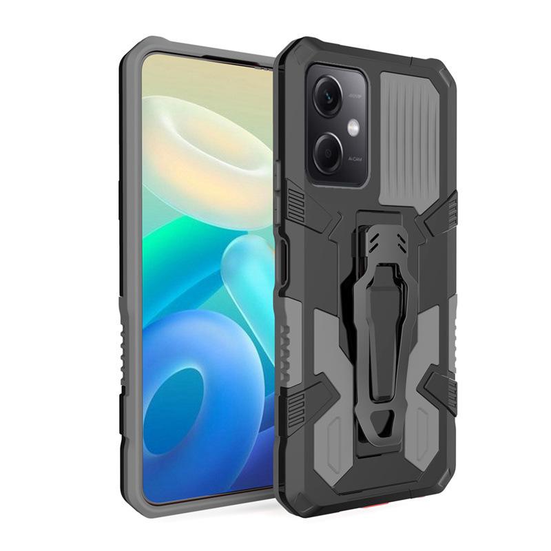 Applicable To Xiaomi Redmi note12Pro Mecha Warrior Mobile Phone Case Redmi Note11 Bracket Note10 Set