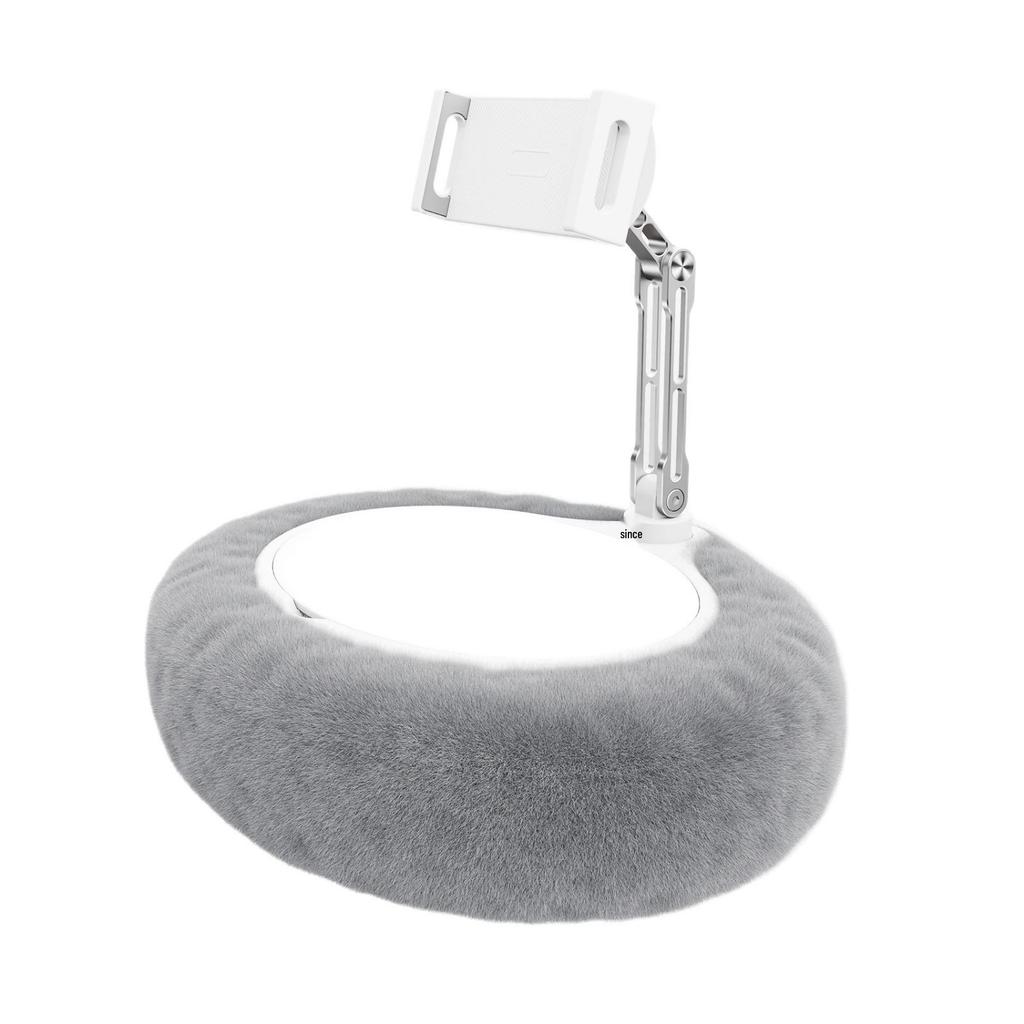360° Rotating Metal Tablet & Phone Stand with Plush Cushion