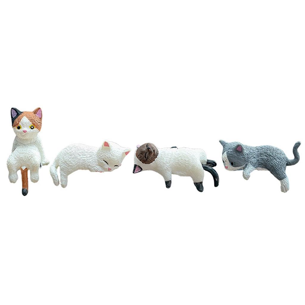 Cat Fingurine Computer Monitor Decor Mini Dog Kitty Screen and TV Decorations Personalized Car Accessories Mascot Crafts