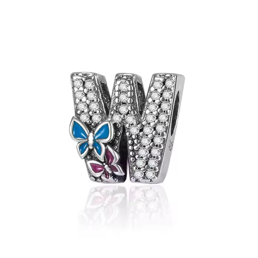 Charms Lettres Papillon Amour Perles Cuivre Convient Bracelet Fin Fabrication Bijoux DIY