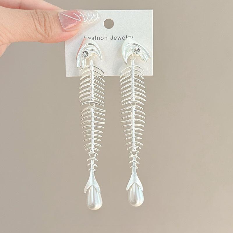 Personalisierte Vielseitige Retro Mode Cooler Stil Ohrringe 1 pair silber