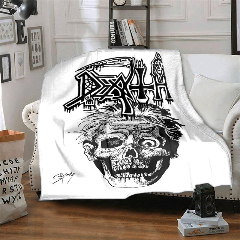 Death Flannel Blanket Soft Warm All-Season Throw, Design for Camping, Car Travel, Hiking Sofa, Bed, Office Perfect Gift for Parties
