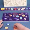 Quebra-Cabeças de Madeira de Planetas Espaciais para Crianças Brinquedos Montessori Jogo de Correspondência de Planetas Bandeja de Quebra-Cabeça Sistema Solar do Universo Brinquedo de Aprendizagem de Ciências