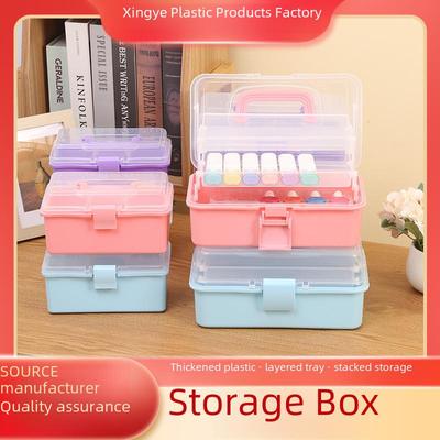 Multifunctionele Dikke Plastic Bureau Opbergdoos voor Nagels en Knutselbenodigdheden