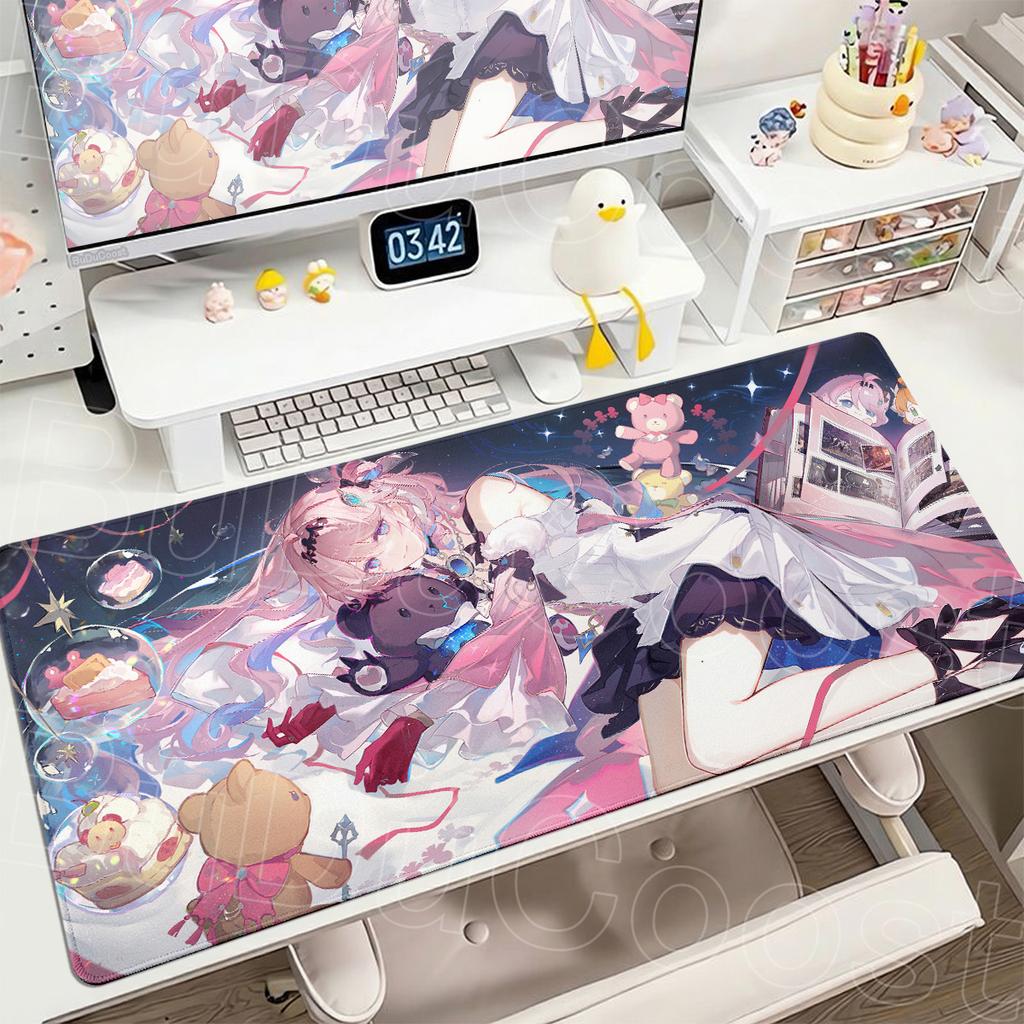 Denia Cute Gaming Wuthering Waves Mousepad 400x900mm Non-slip Rubber Keyboard Mat HD Printing Anime Girls Office Extend Desk Pad