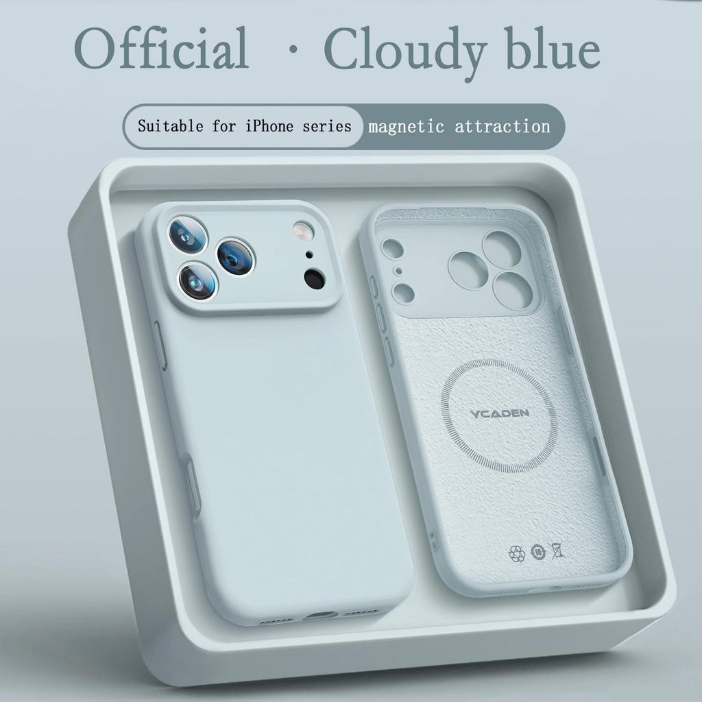 Luxury For Magsafe Liquid Silicone Case For iPhone 17 16 15 14 13 Pro Max 17Pro 16Pro Air Magnetic Cases Cover Phone Accessories
