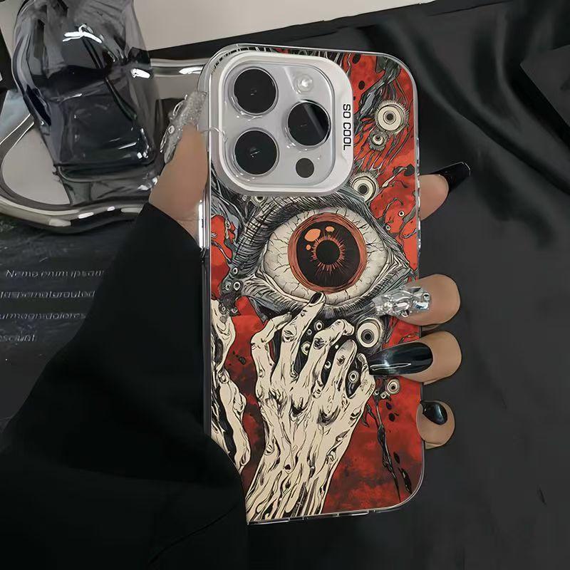 Devil Eyes Pattern Phone Case For iPhone 17 16 Pro Max 15 14 13 12 11 XS X XR 7 8 Plus 16E 17 Shockproof Bumper Protection Cover