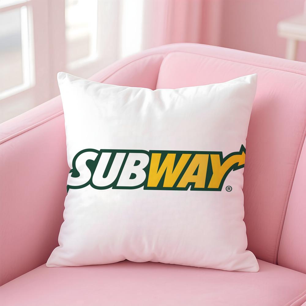 S-Subway Cushion Cover Home & Car Multi-Scene Pillow Cover - Reversible, Soft & Durable for Daily Use