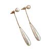 New Arrival French Elegant Niche Design Water Drops Imitation Pearl Dangle Earrings For Women Fashion Simple Jewelry Gifts