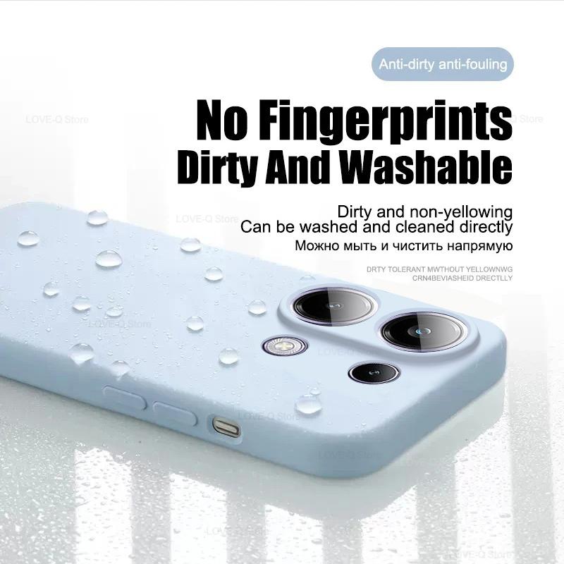 For Poco M6 PocoM6 Pro Case Liquid Silicone Camera Lens Protector Phone Cases For Xiaomi Poco M6 M 6 Pro M6Pro PocoM6 Pro Soft Cover