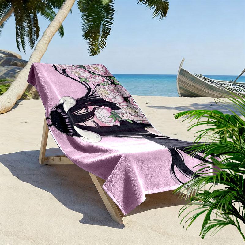 Albedo Print Beach Towel, Large Soft Quick Dry Towel for Beach Camping Swimming