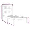 VidaXL Bed Frames Solid Pine Wood 100x200 Cm 3103923