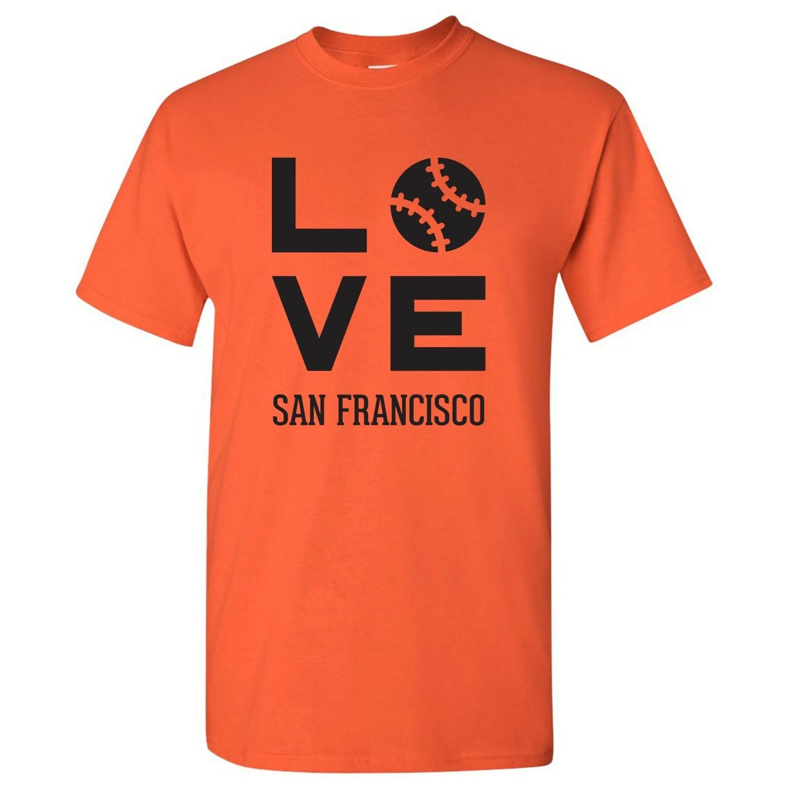 

San Francisco Love Baseball - Hometown Sports League Team Major T Shirt - Orange S