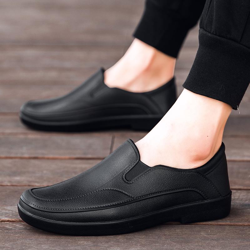 Hotel Chef Shoes Four Seasons New Waterproof Skid-proof Oil-proof Kitchen work shoes Men's light EVA Outdoor Garden Rain Boots