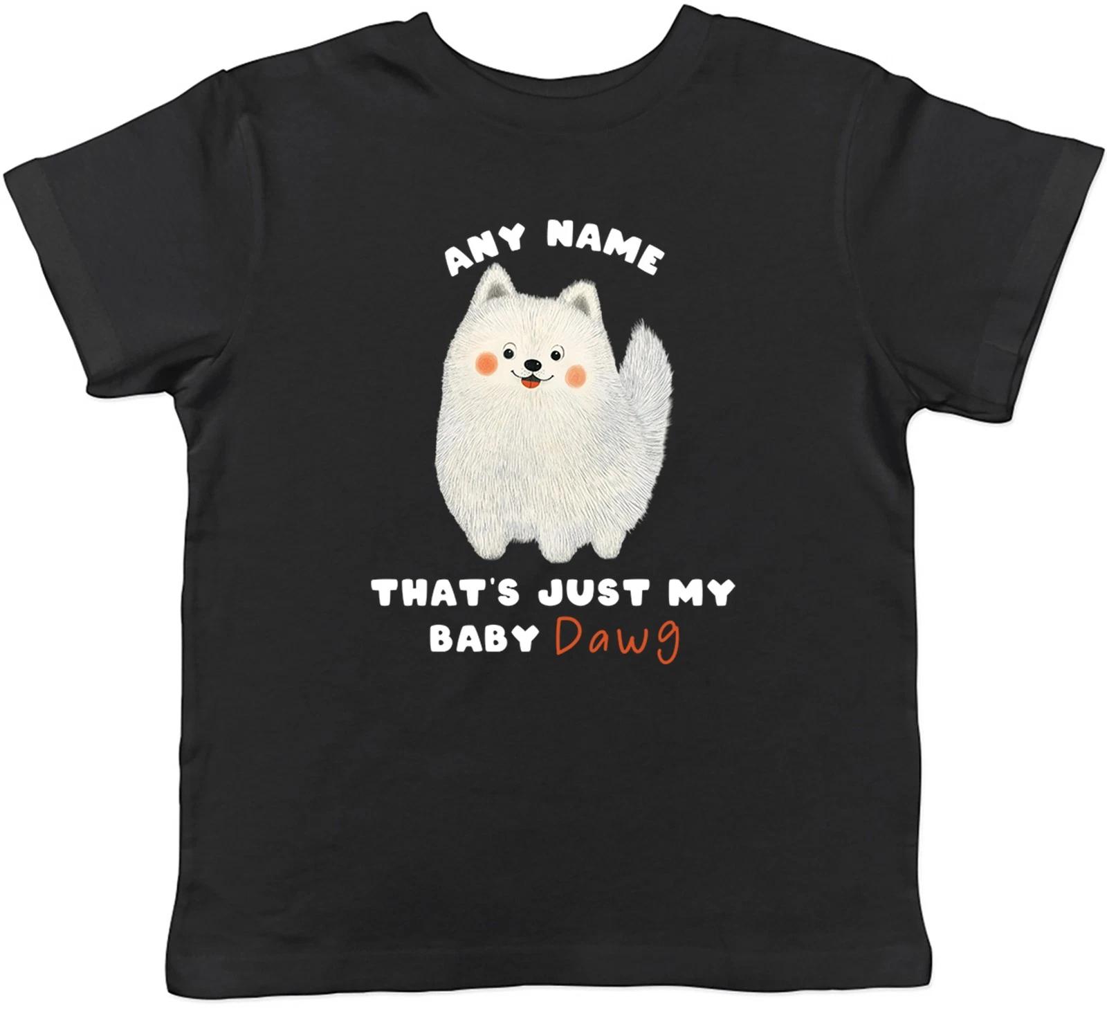 Personalised Pug Baby Dawg Kids T-Shirt Boys Girls Gift 120