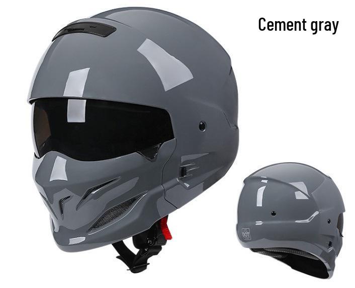 Samurai Black Scorpion Retro Men's Helmet - Four Seasons Half Helmet Indian Style