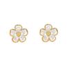 Cute Small White Flower Earrings for Women Party Golden Acrylic Plant Floral Stud Earrings Wedding Party Elegant Korean Jewelry