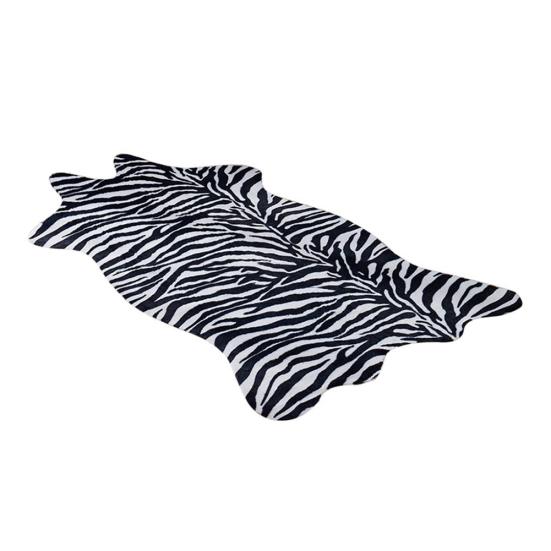 Zebra/Cow Animal Printed Carpet Imitation Rug Anti-slip Living Room Mat Decor