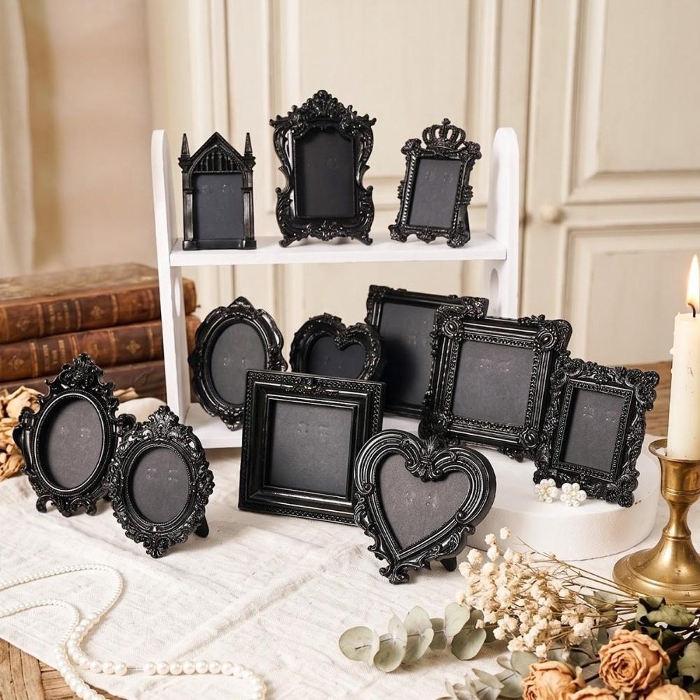 Mini Embossed Photo Frames Photographic Props Wall Space DIY Memory Display Frames Resin Baroque Ornate Decorative Frames