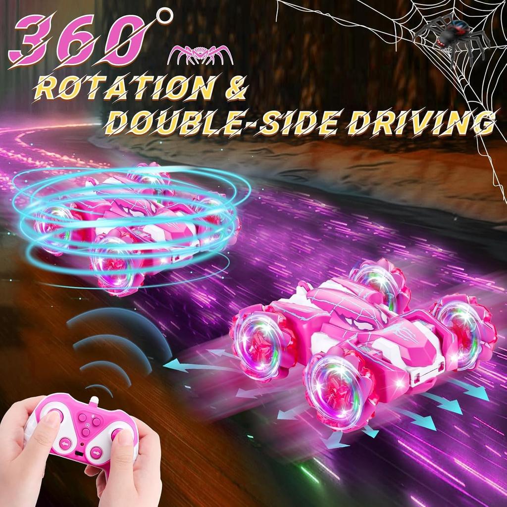 Spider Remote Control Car, Off-Road and Cross-Country Car for Kids, 360-Degree Rotation, 2.4Ghz Wireless Control, 4WD, Type-C Charging, with Light,