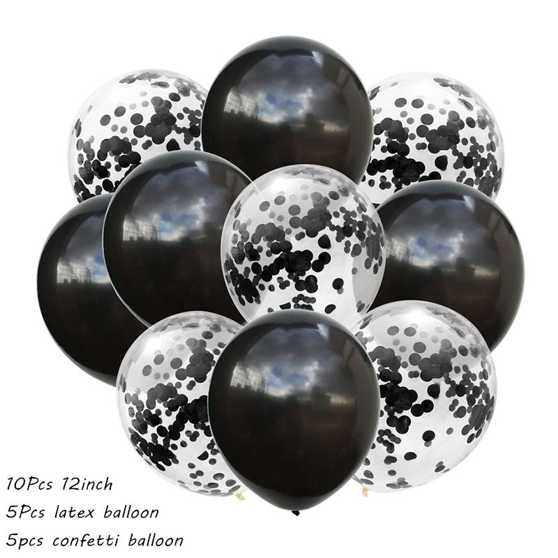 10Pcs Metal Latex Balloons Confetti Balloon Set For Wedding Birthday Party Balloon Decoration Baby Shower Helium Balloons