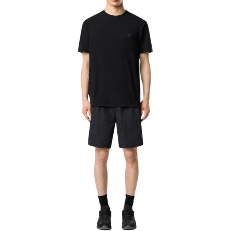Stone Island Ghost Series Solid Color Crew Neck Short Sleeve T-Shirt Men Tops Black K1S1521000-08S0F11-V0029