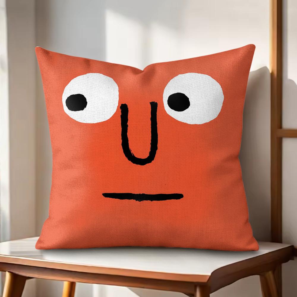 Aesthetic Art JJean JJullien Cushion Cover Natural Linen Organic Fabric DoubleSided Printing Couch Pillow Covers Home Decor