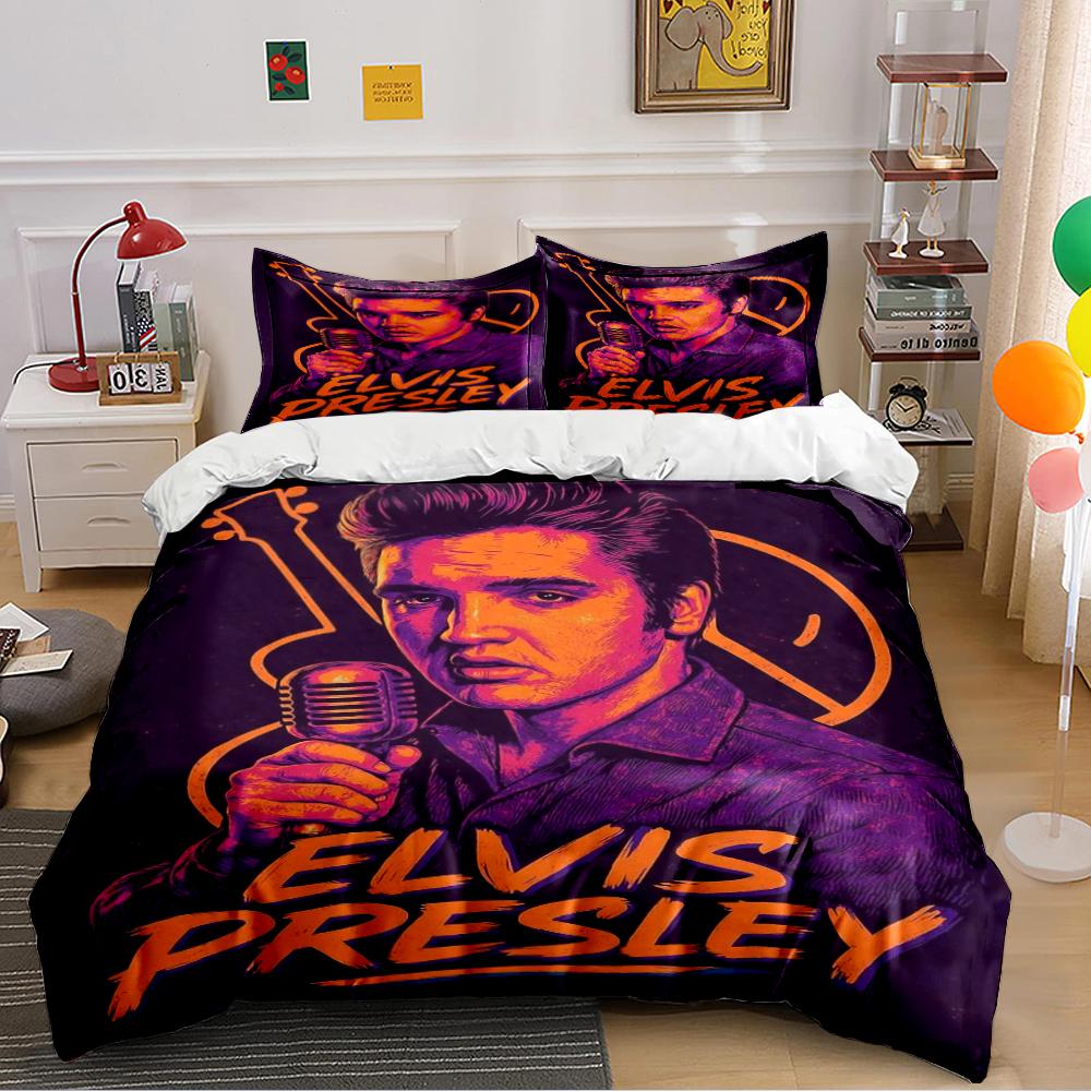 Elvis Presley Druck Bettwäscheset Bettwäscheset (1 Bettbezug, 2 Kissenbezüge, Bettdecke nicht enthalten)