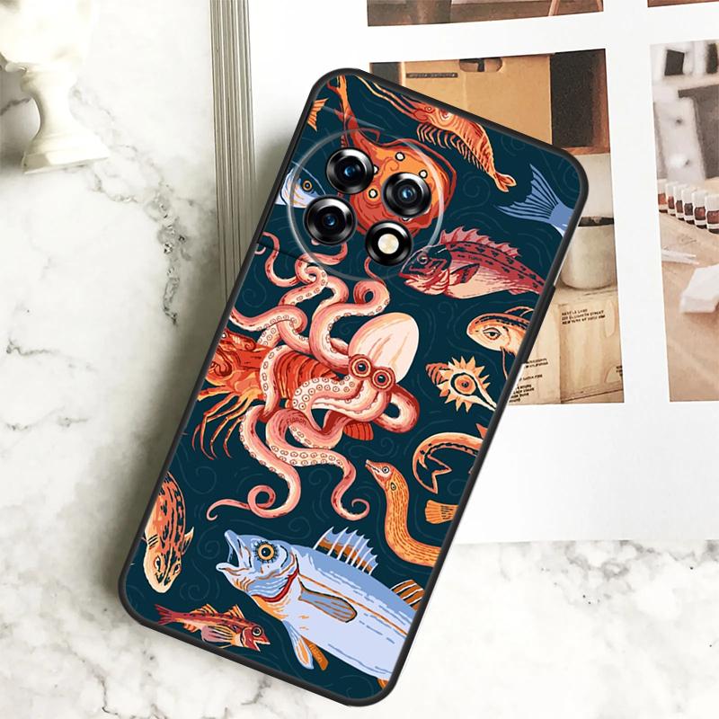 

Чехол Marine Life Ocean Octopus для OnePlus 12 12R 11 9 10 Pro 10R 9R 8T 10T Nord CE 2 3 Lite 2T N10 N20 N30 CE4 OnePlus 10R