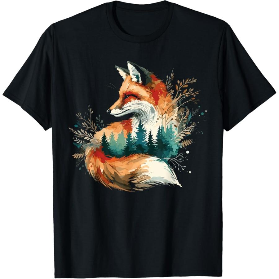 Арт Лиса Футболка с лисой S